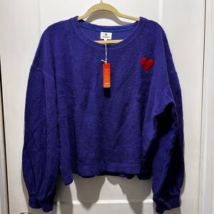 NWT Sundry XL Size 4. Purple with red heart. Perfectt for Valentine’s Day!